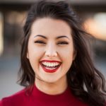 lady with healthy teeth smiling